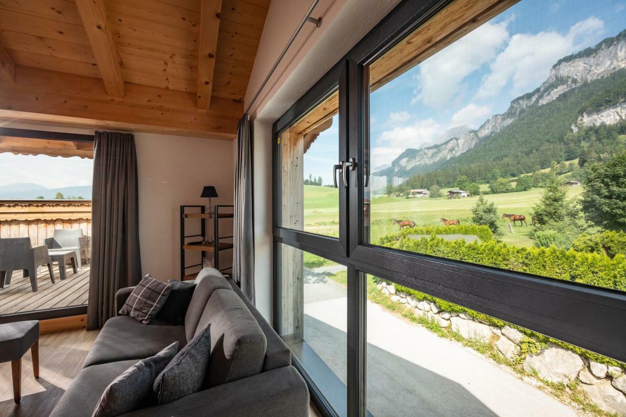 Narzenhof Wellness Chalets, Familien & Luxus Apartments Am Bauernhof Sankt Johann in Tirol Buitenkant foto